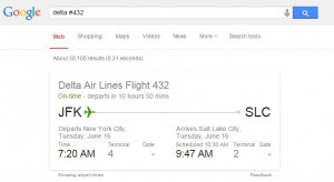 Delta Flight: Track on Google