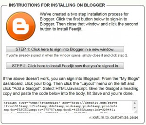 Instructions for a Blogger Blog