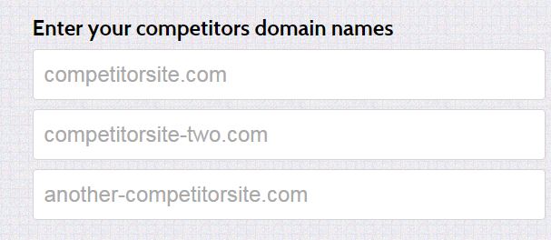 Enter Your Competitors URLs