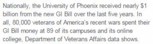 University of Phoenix under fire for misuse of GI Bill