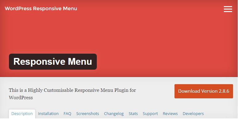 Click for responsive menu